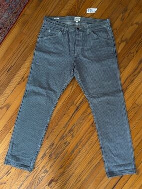 Todd Snyder JAPANESE STRIPED DENIM CARPENTER PANT IN INDIGO